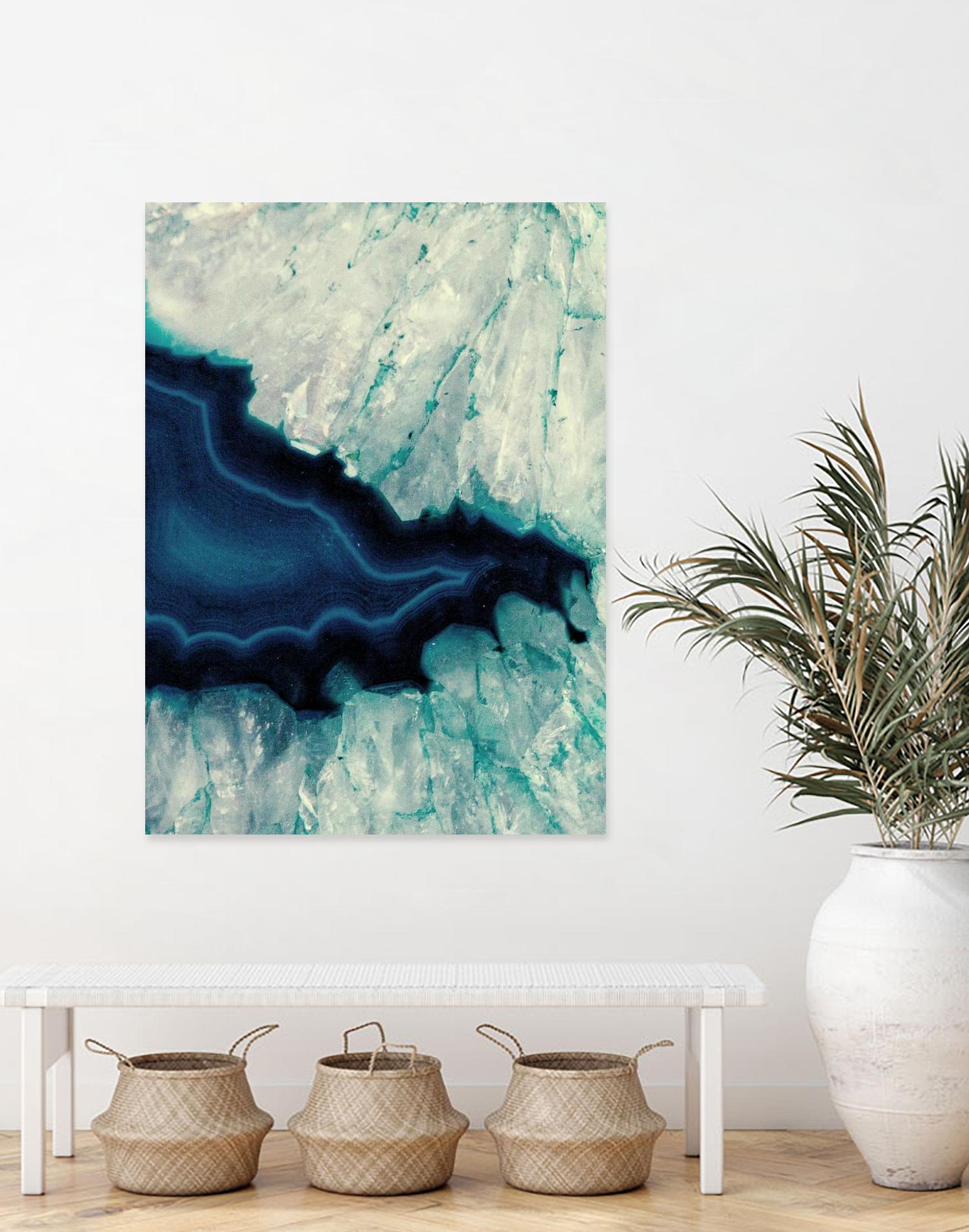 Up Close Blue Mineral II by Susan Bryant on GIANT ART - abstract 