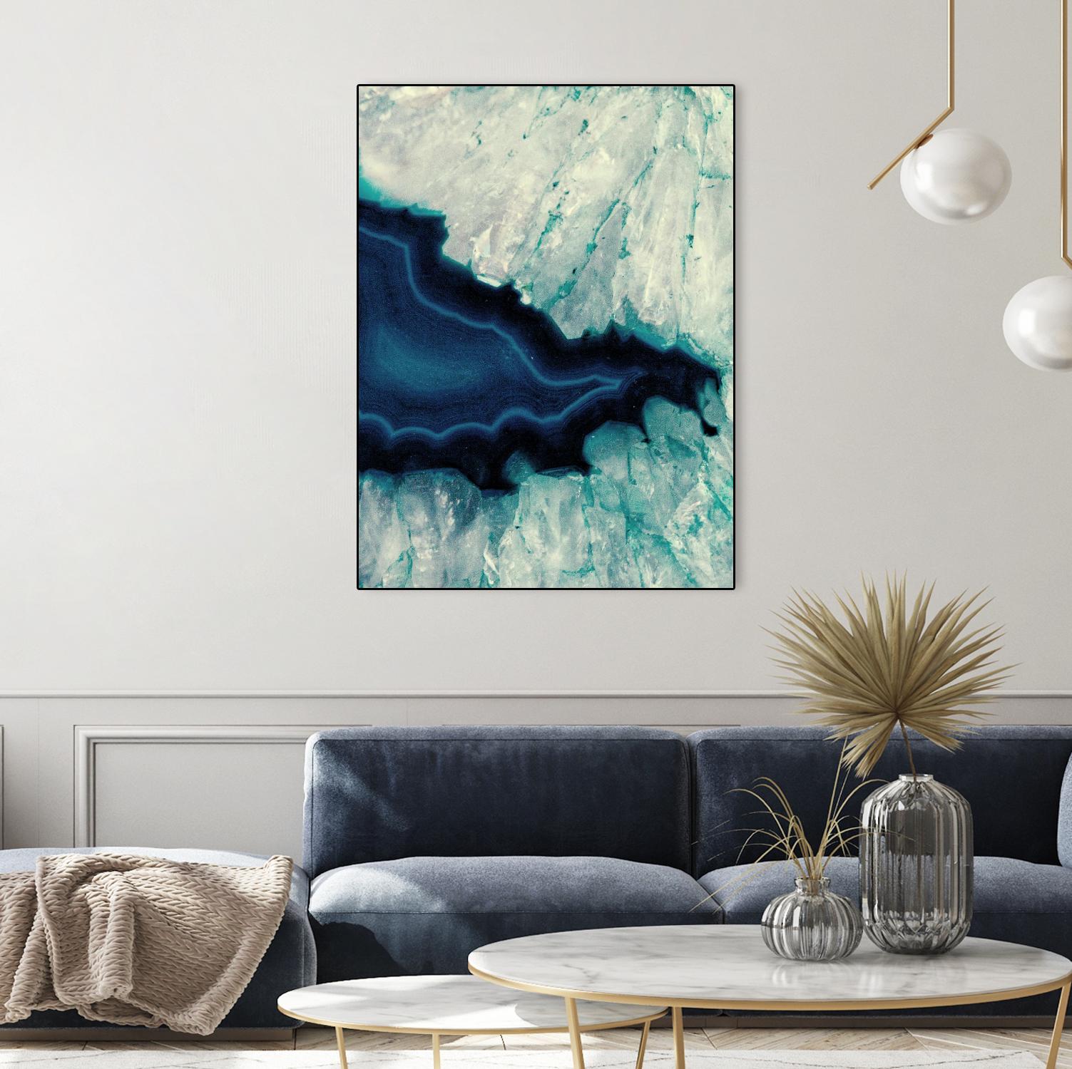 Up Close Blue Mineral II by Susan Bryant on GIANT ART - abstract 