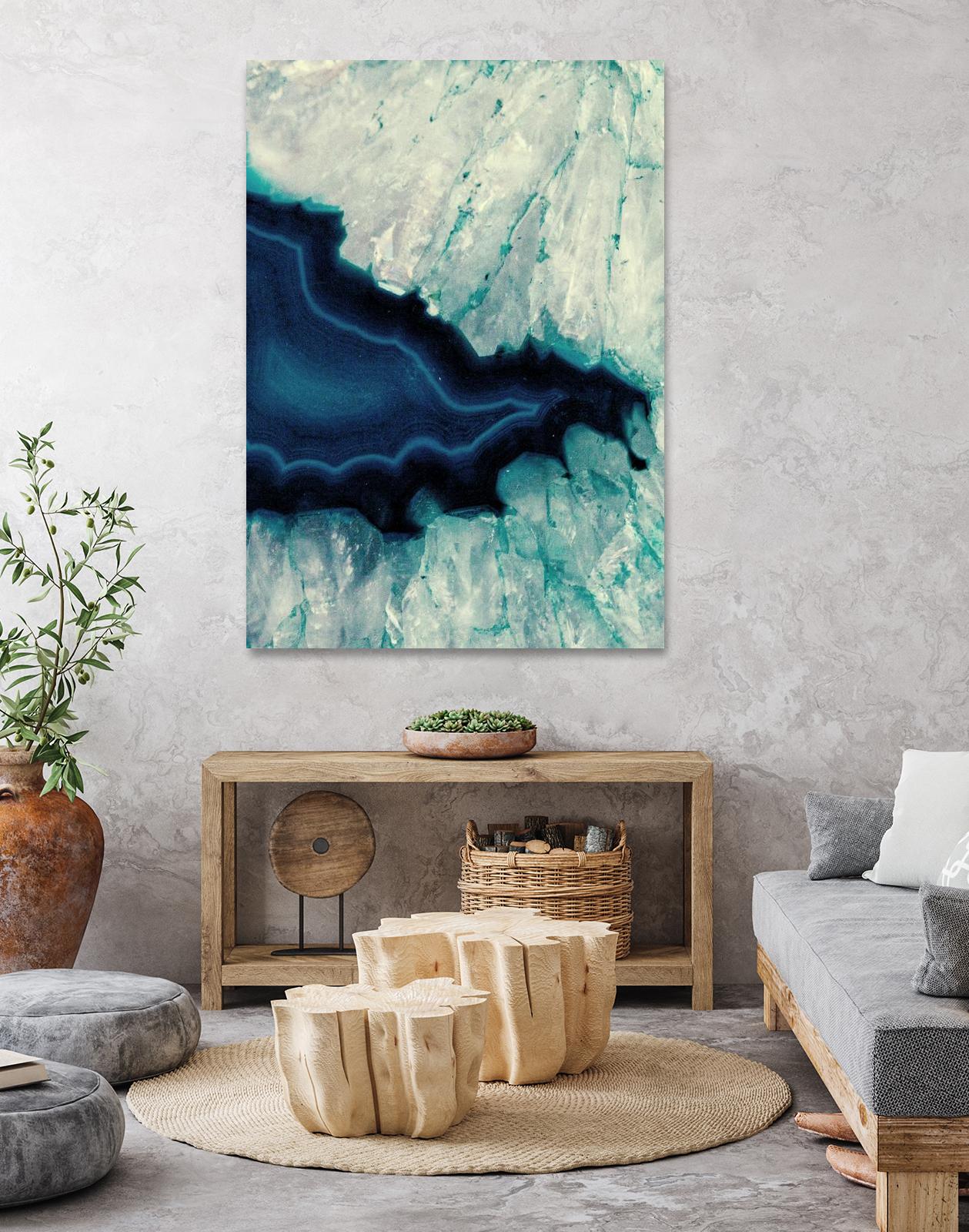 Up Close Blue Mineral II by Susan Bryant on GIANT ART - abstract 