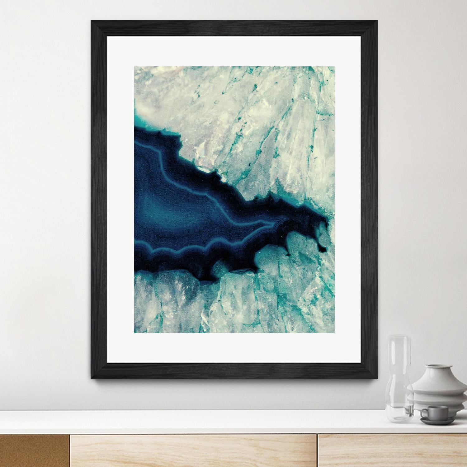 Up Close Blue Mineral II by Susan Bryant on GIANT ART - abstract 