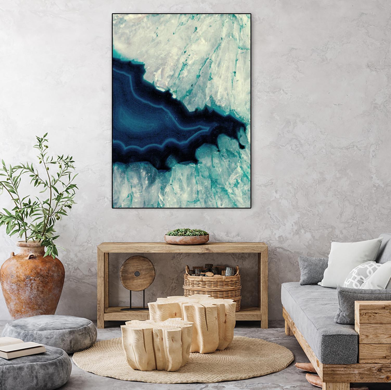 Up Close Blue Mineral II by Susan Bryant on GIANT ART - abstract 