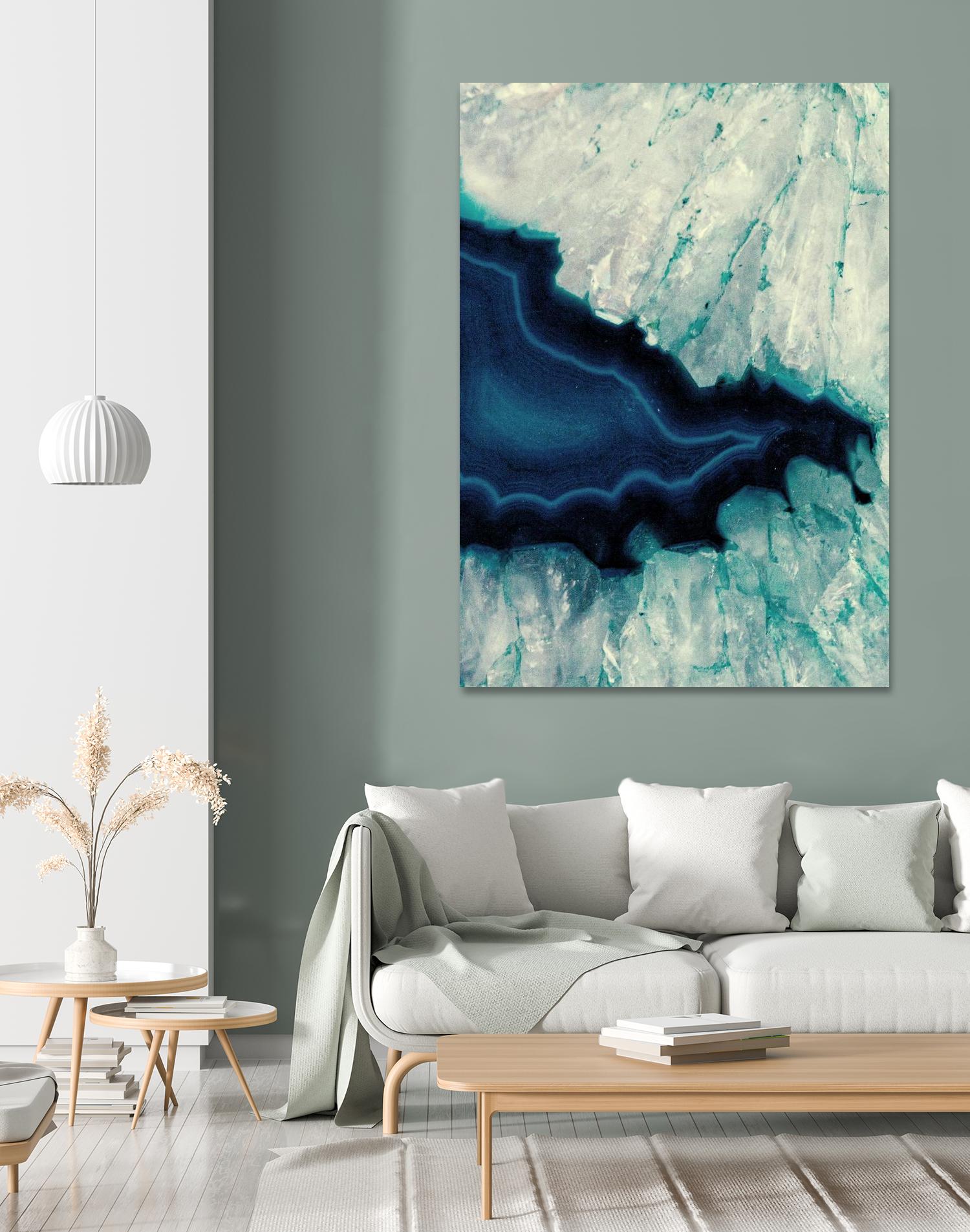 Up Close Blue Mineral II by Susan Bryant on GIANT ART - abstract 