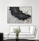 Dark Watercolor Agate Square by Susan Bryant on GIANT ART - abstract photography