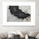 Dark Watercolor Agate Square by Susan Bryant on GIANT ART - abstract photography