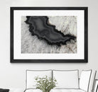 Dark Watercolor Agate Square by Susan Bryant on GIANT ART - abstract photography