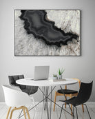Dark Watercolor Agate Square by Susan Bryant on GIANT ART - abstract photography