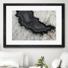 Dark Watercolor Agate Square by Susan Bryant on GIANT ART - abstract photography