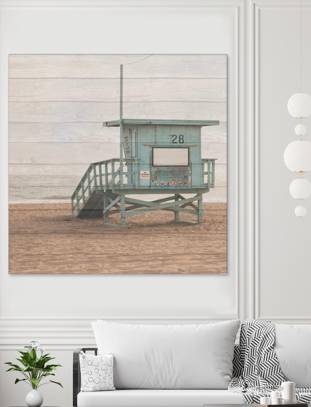 Whitewashed Lifeguard Stand by Susan Bryant on GIANT ART - coastal photography