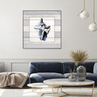 Muted Blue Sea Conch On Wood by Lanie Loreth on GIANT ART - coastal 