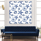 Deep Ocean Treasures White Pattern by Janice Gaynor on GIANT ART - coastal pattern