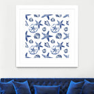 Deep Ocean Treasures White Pattern by Janice Gaynor on GIANT ART - coastal pattern
