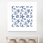 Deep Ocean Treasures White Pattern by Janice Gaynor on GIANT ART - coastal pattern