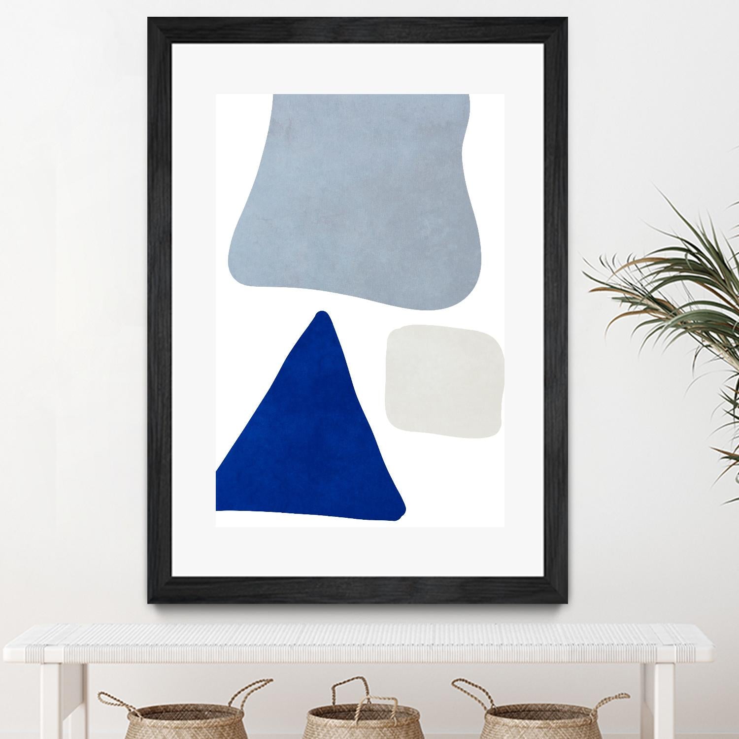 Blue Simple Shapes I by Sd Graphics Studio on GIANT ART - abstract 