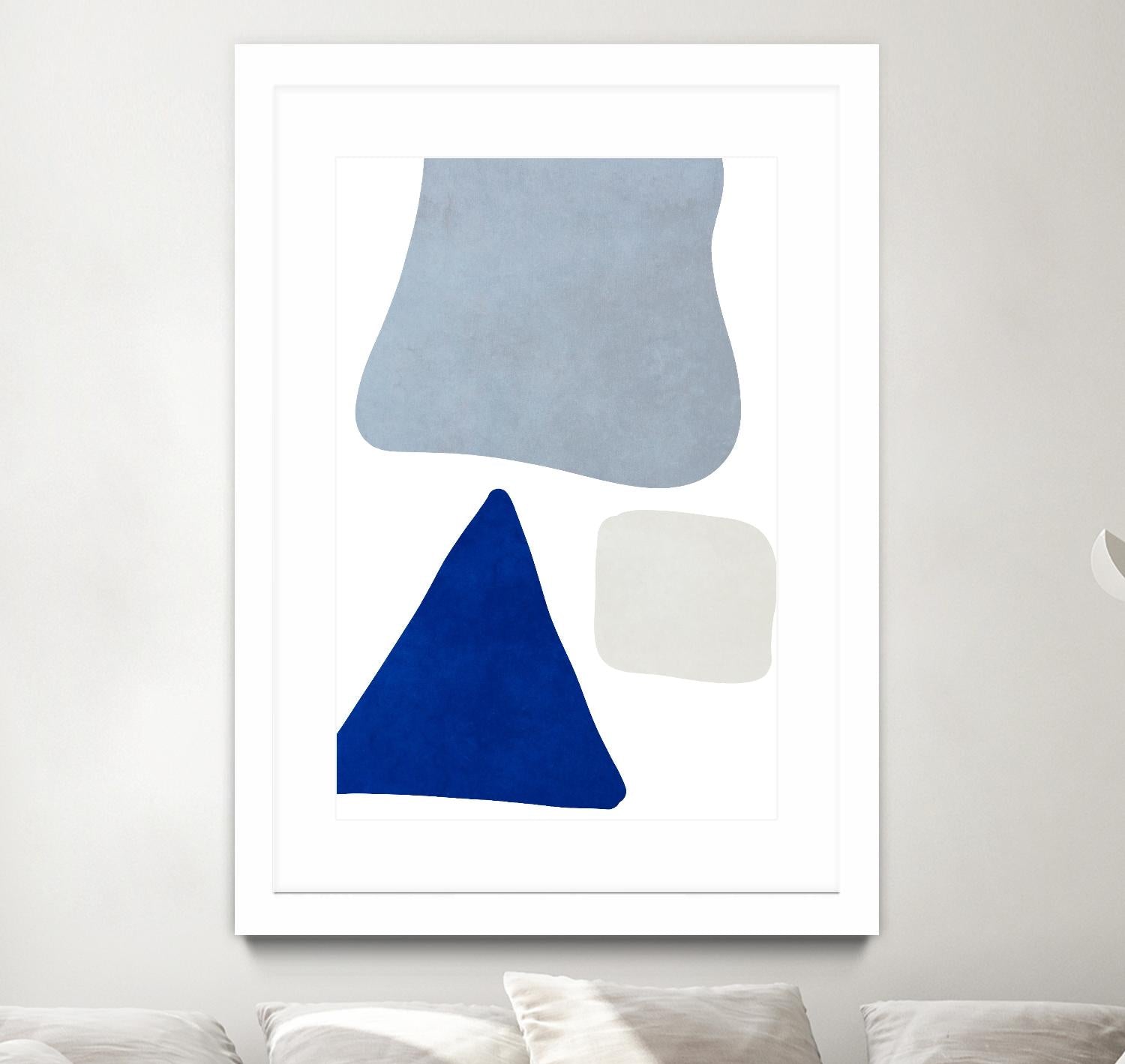 Blue Simple Shapes I by Sd Graphics Studio on GIANT ART - abstract 