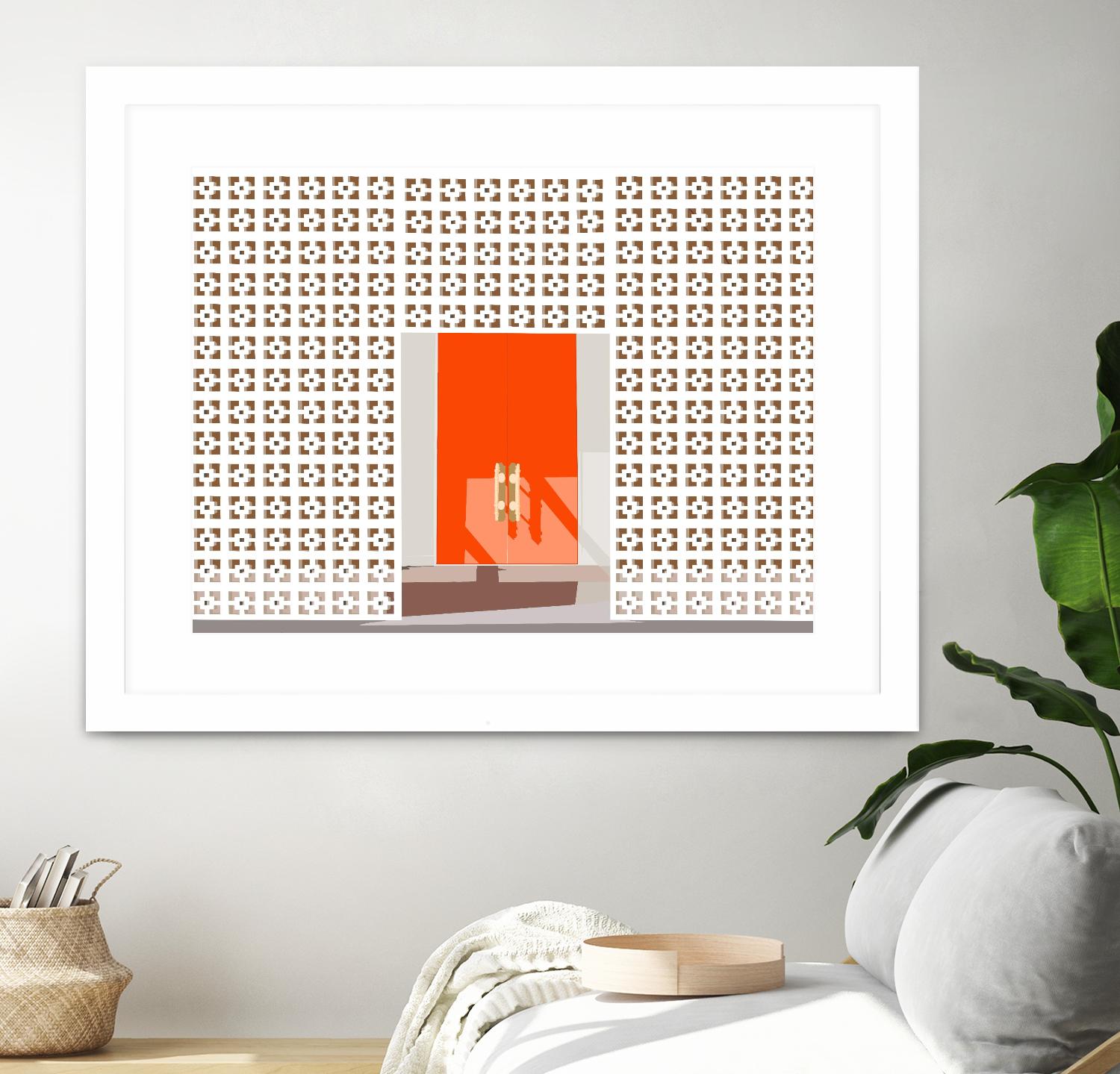 Mid Century Modern Front Door by Jen Bucheli on GIANT ART - decorative 