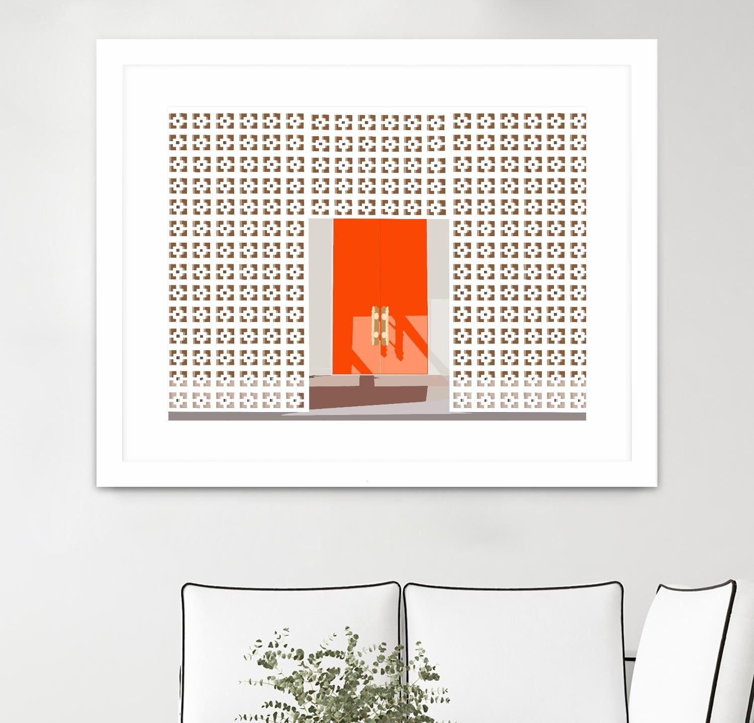 Mid Century Modern Front Door by Jen Bucheli on GIANT ART - decorative 