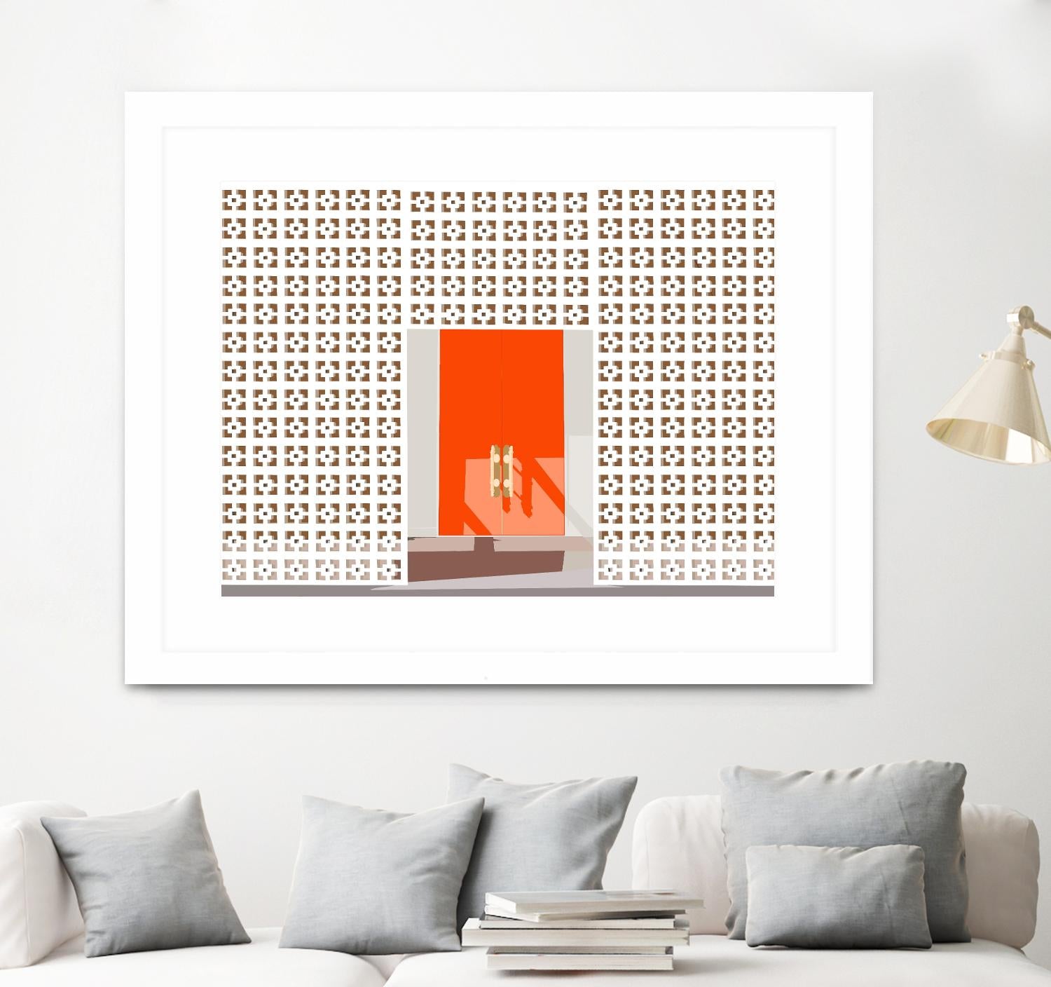 Mid Century Modern Front Door by Jen Bucheli on GIANT ART - decorative 