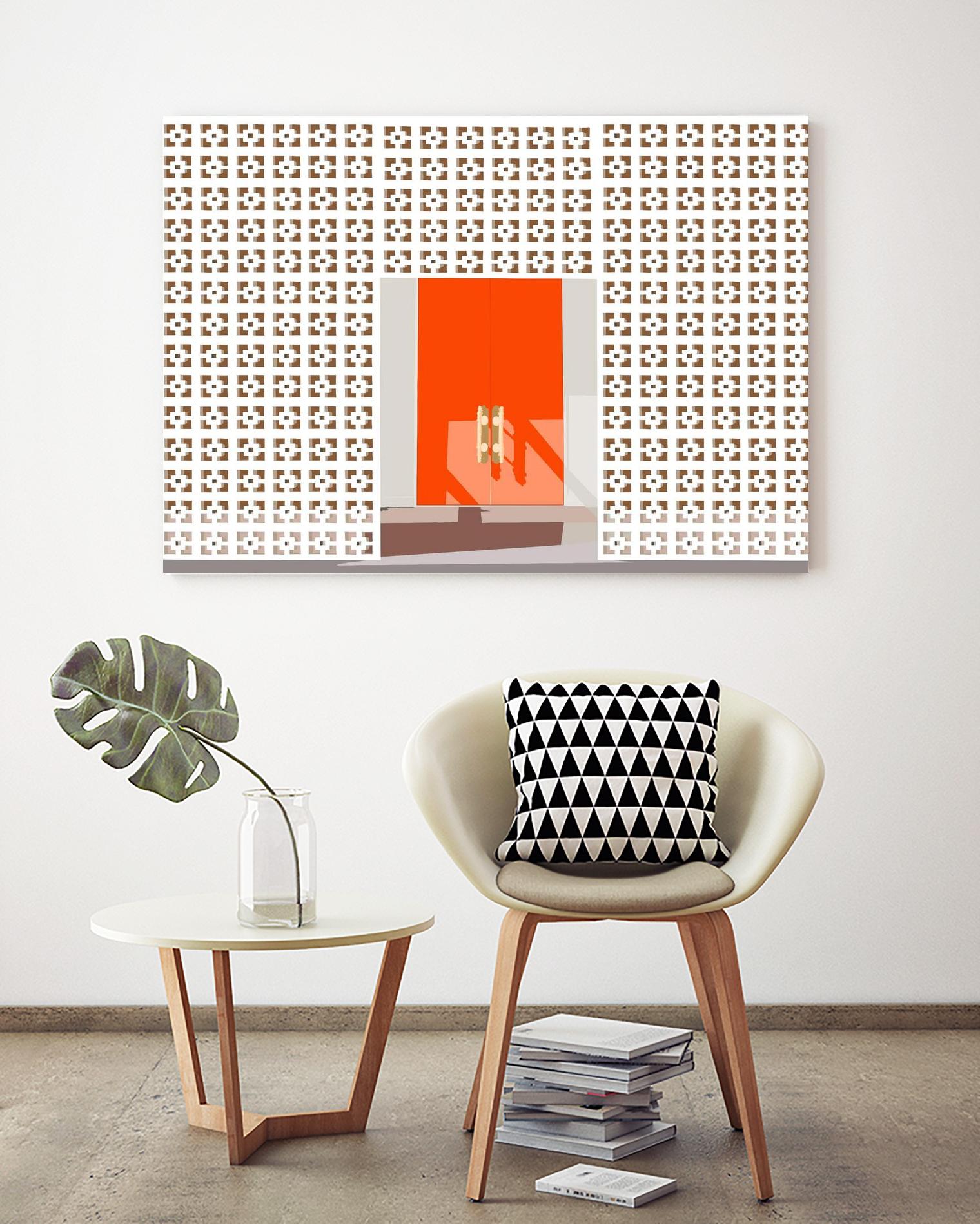 Mid Century Modern Front Door by Jen Bucheli on GIANT ART - decorative 