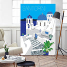 Santorini Against Blue Sky by Jen Bucheli on GIANT ART - architecture travel