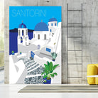 Santorini Against Blue Sky by Jen Bucheli on GIANT ART - architecture travel