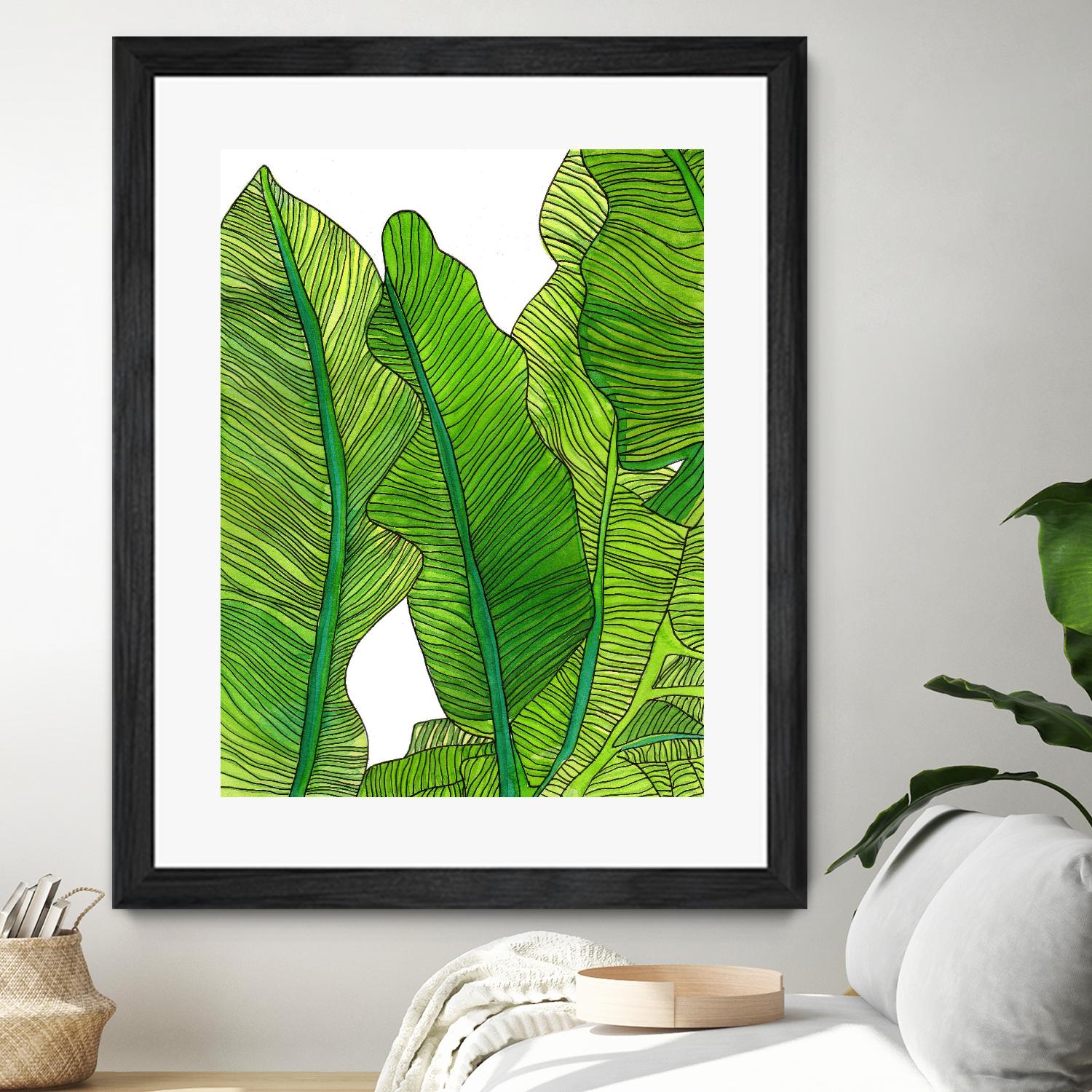Jungle Leaves by Jen Bucheli on GIANT ART - floral leaves