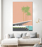 Palm Springs With Convertible by Jen Bucheli on GIANT ART - travel decorative