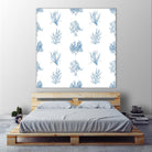 Blue Seagrass Pattern by Lanie Loreth on GIANT ART - coastal pattern