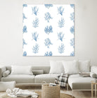 Blue Seagrass Pattern by Lanie Loreth on GIANT ART - coastal pattern