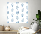 Blue Seagrass Pattern by Lanie Loreth on GIANT ART - coastal pattern