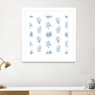 Blue Seagrass Pattern by Lanie Loreth on GIANT ART - coastal pattern