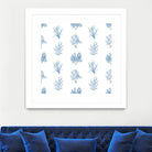 Blue Seagrass Pattern by Lanie Loreth on GIANT ART - coastal pattern