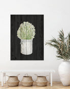 Herbs on Black Wood II by Janice Gaynor on GIANT ART - farm 