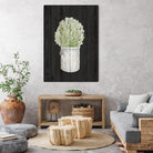 Herbs on Black Wood II by Janice Gaynor on GIANT ART - farm 