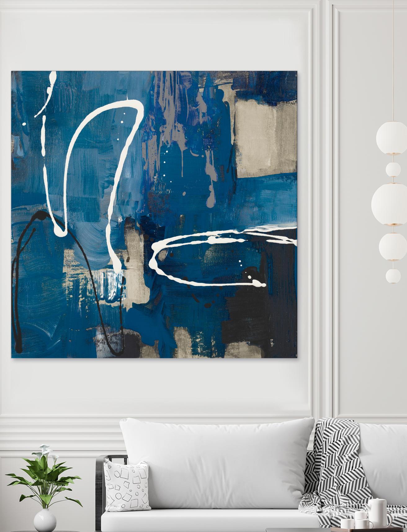 Indigo Retro by Lanie Loreth on GIANT ART - indigo abstract