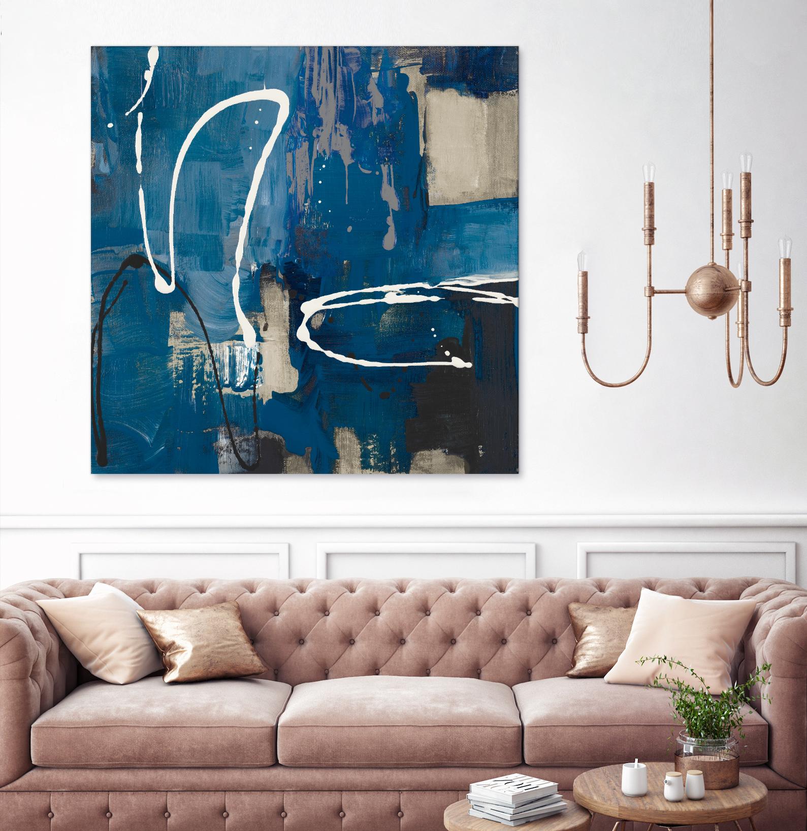 Indigo Retro by Lanie Loreth on GIANT ART - indigo abstract
