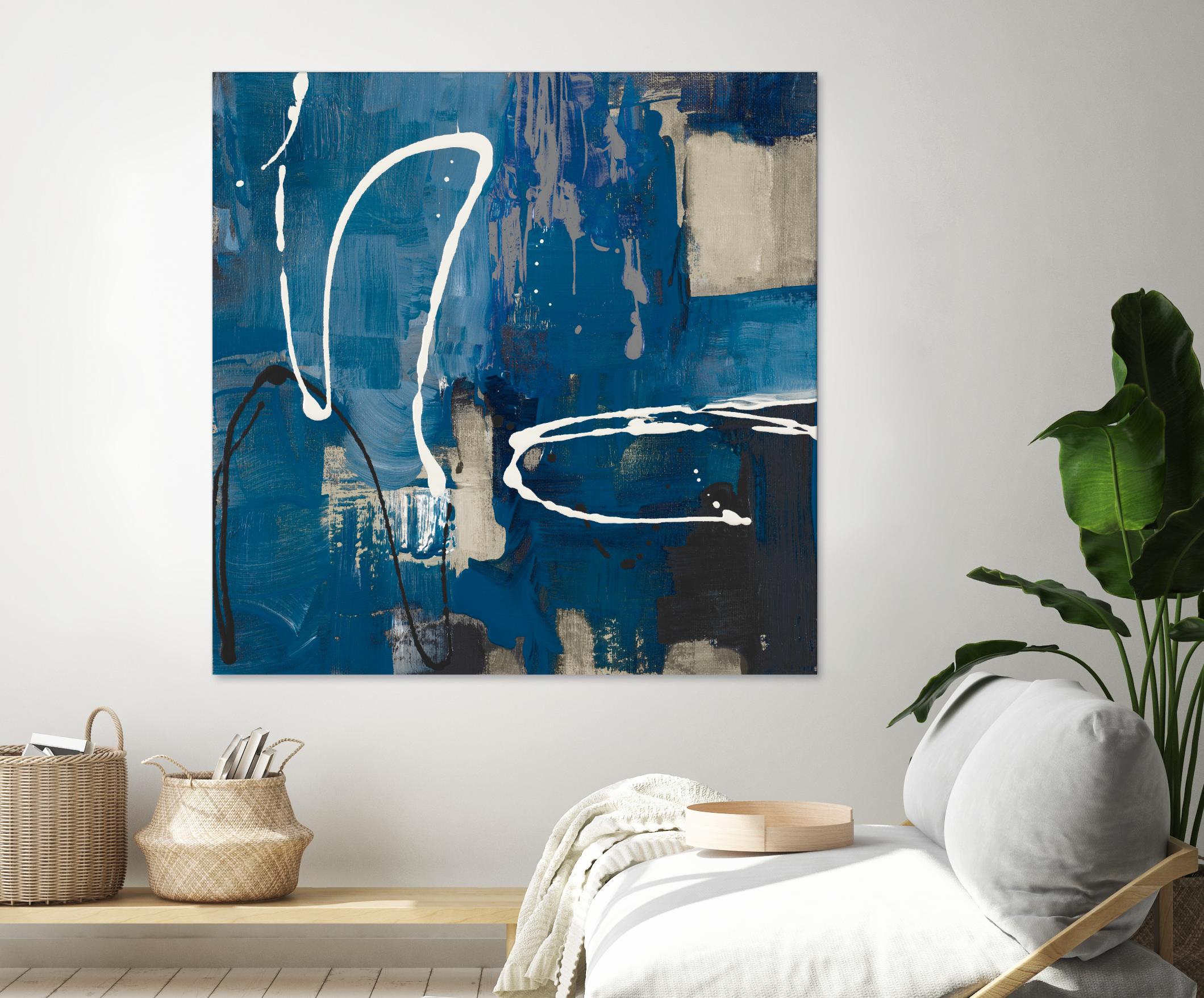 Indigo Retro by Lanie Loreth on GIANT ART - indigo abstract