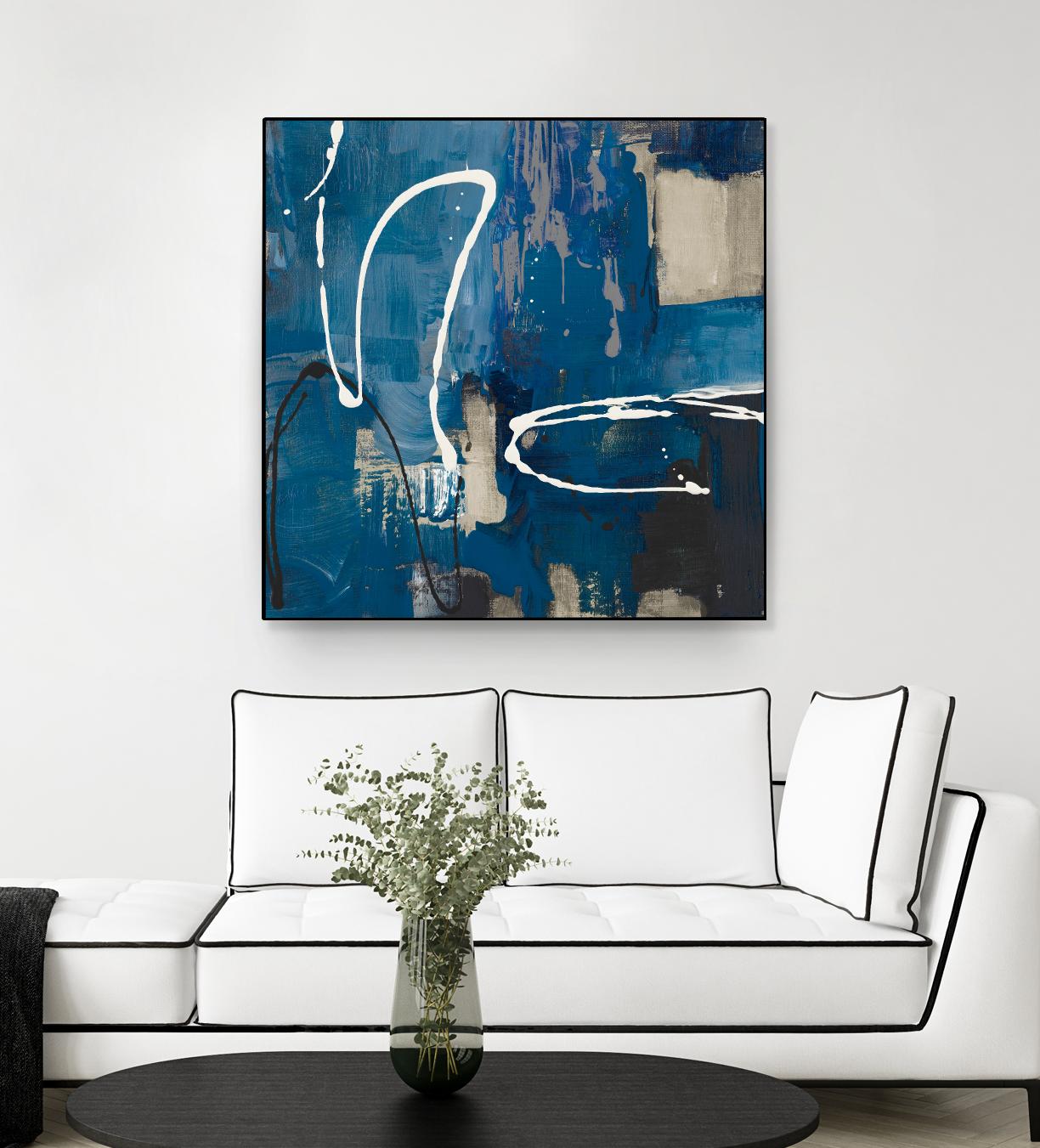 Indigo Retro by Lanie Loreth on GIANT ART - indigo abstract