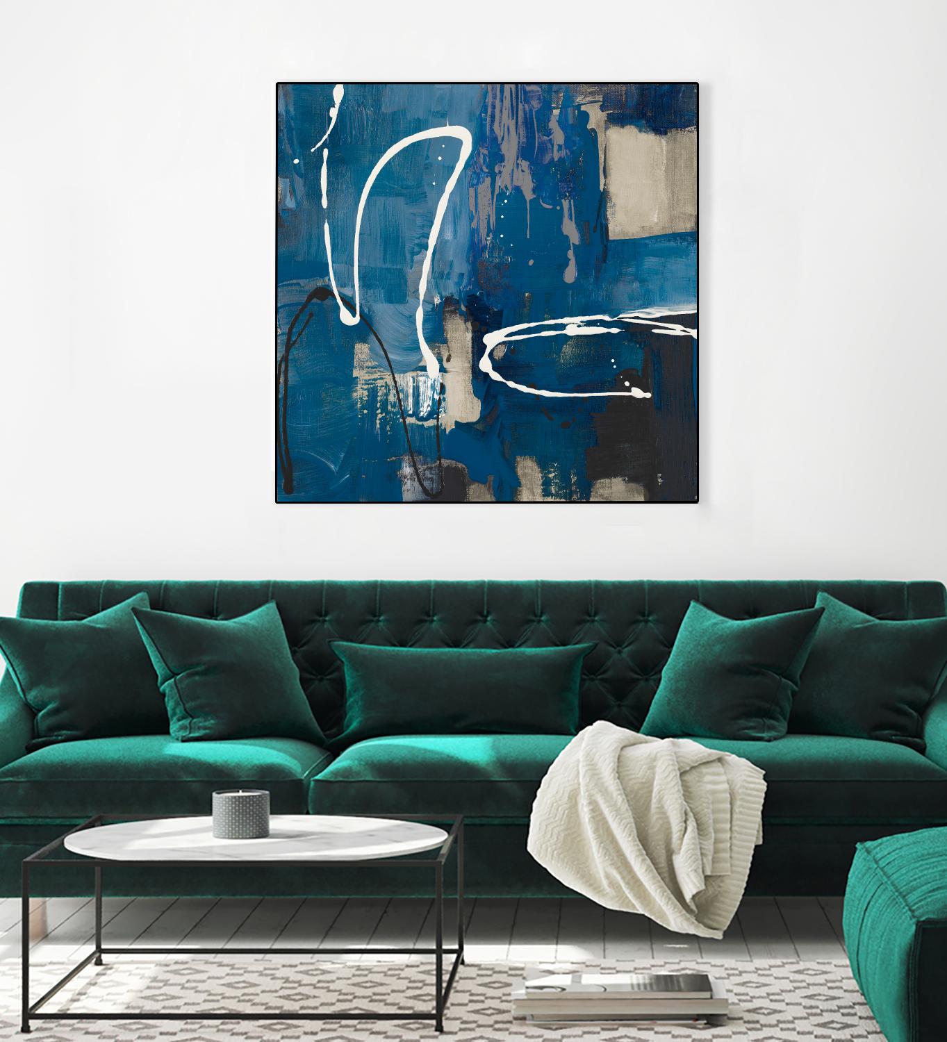 Indigo Retro by Lanie Loreth on GIANT ART - indigo abstract