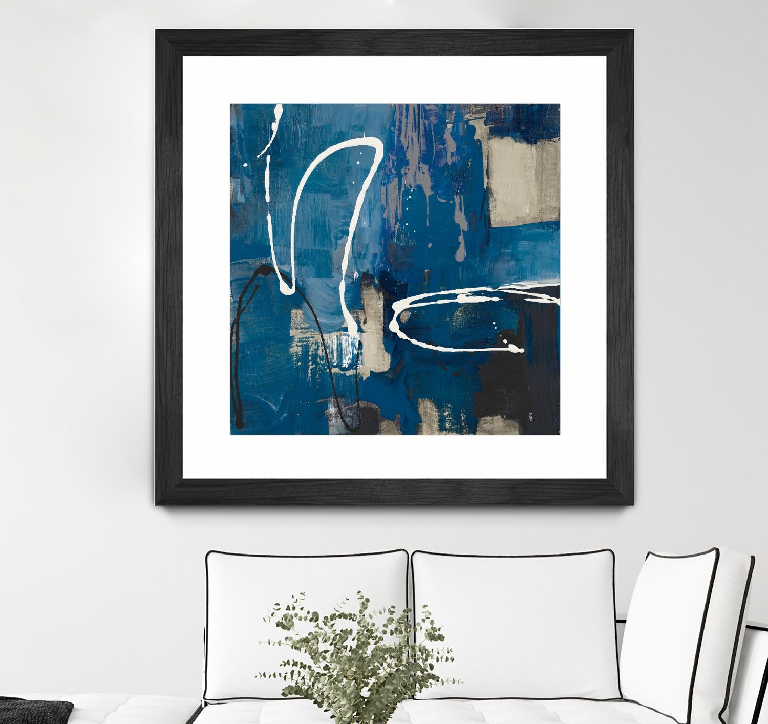 Indigo Retro by Lanie Loreth on GIANT ART - indigo abstract