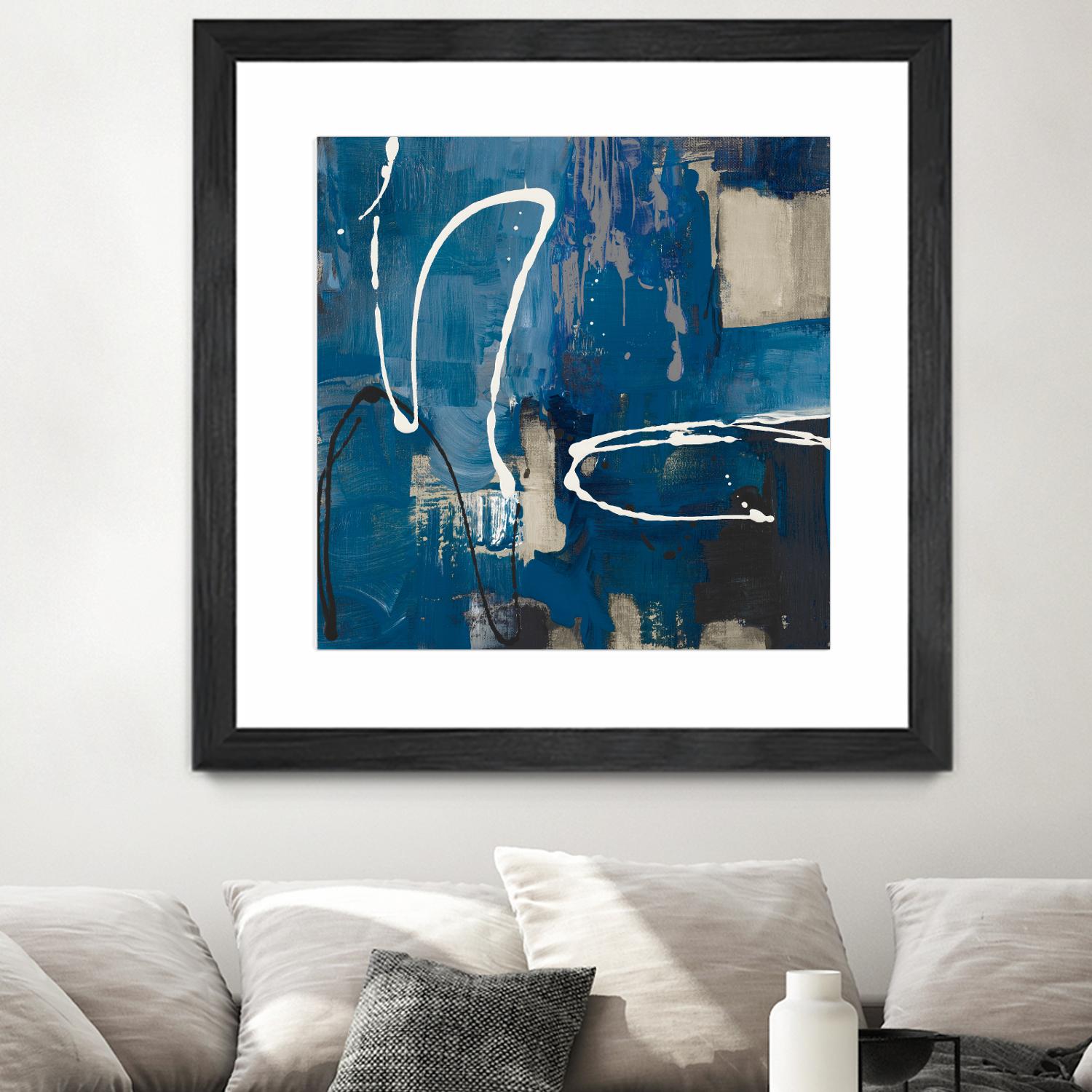 Indigo Retro by Lanie Loreth on GIANT ART - indigo abstract