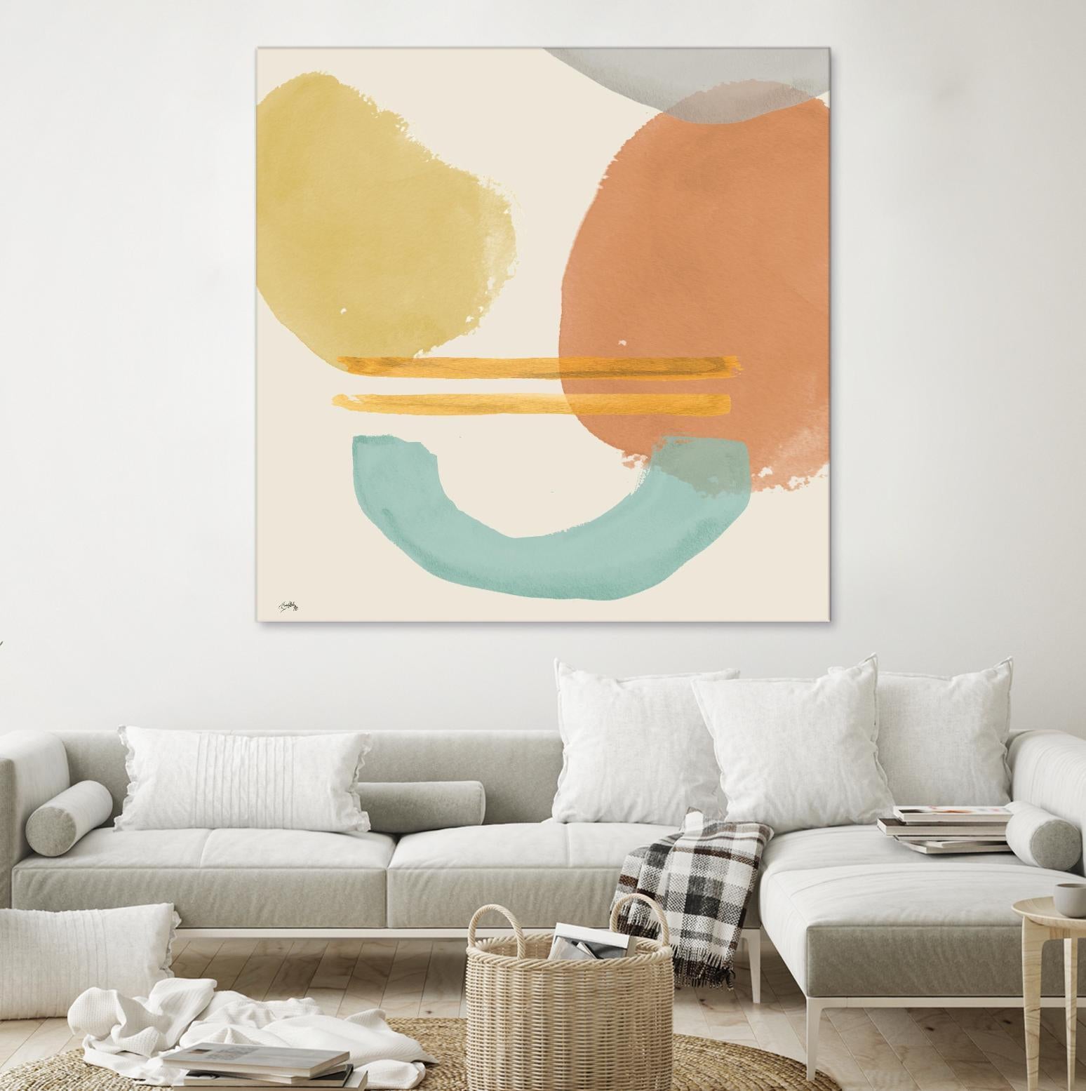 Shapes In Pastels by Elizabeth Medley on GIANT ART - abstract 