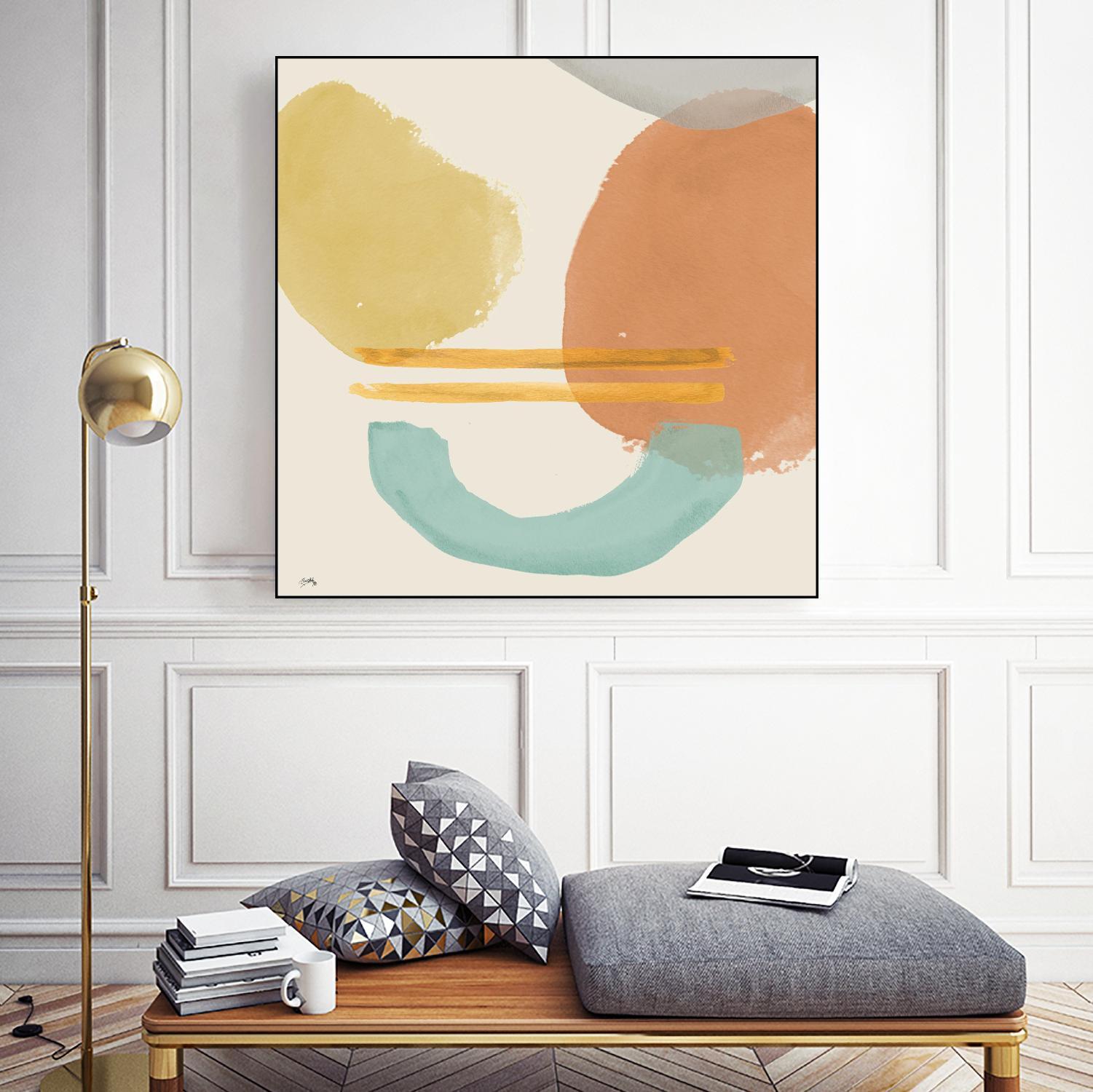 Shapes In Pastels by Elizabeth Medley on GIANT ART - abstract 