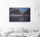 Cannon Beach in the Mist by Aaron Matheson on GIANT ART - blue sea scene