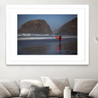 Cannon Beach in the Mist by Aaron Matheson on GIANT ART - blue sea scene