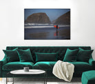 Cannon Beach in the Mist by Aaron Matheson on GIANT ART - blue sea scene