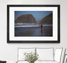 Cannon Beach in the Mist by Aaron Matheson on GIANT ART - blue sea scene
