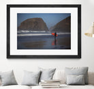 Cannon Beach in the Mist by Aaron Matheson on GIANT ART - blue sea scene