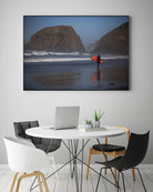 Cannon Beach in the Mist by Aaron Matheson on GIANT ART - blue sea scene