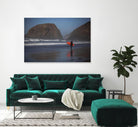 Cannon Beach in the Mist by Aaron Matheson on GIANT ART - blue sea scene