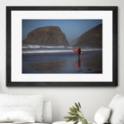 Cannon Beach in the Mist by Aaron Matheson on GIANT ART - blue sea scene